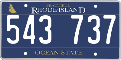 RI license plate 543737