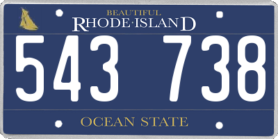 RI license plate 543738