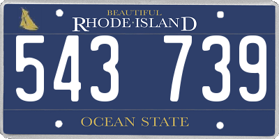 RI license plate 543739