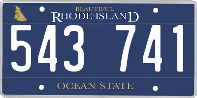 RI license plate 543741