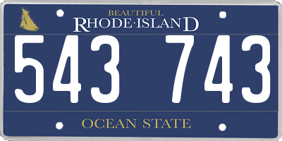 RI license plate 543743