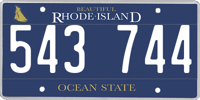 RI license plate 543744