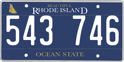 RI license plate 543746
