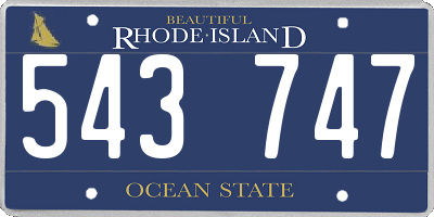 RI license plate 543747