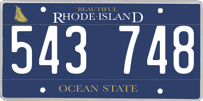 RI license plate 543748
