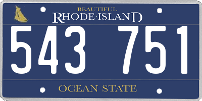 RI license plate 543751