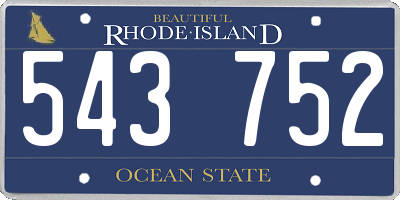 RI license plate 543752