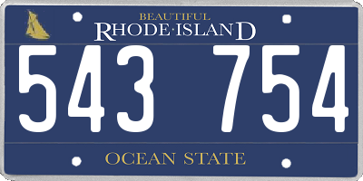 RI license plate 543754