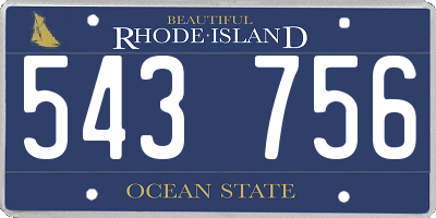 RI license plate 543756
