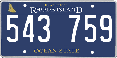 RI license plate 543759