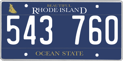 RI license plate 543760