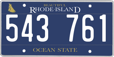 RI license plate 543761