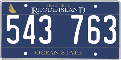 RI license plate 543763