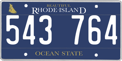 RI license plate 543764