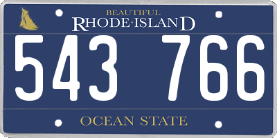 RI license plate 543766