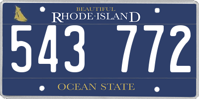 RI license plate 543772
