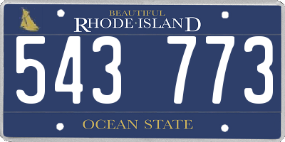 RI license plate 543773