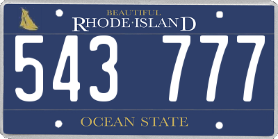 RI license plate 543777