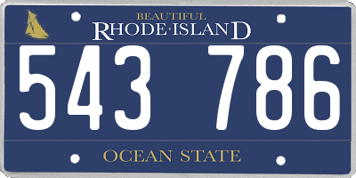 RI license plate 543786