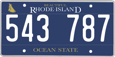 RI license plate 543787