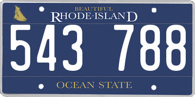 RI license plate 543788