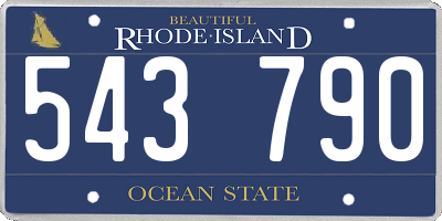 RI license plate 543790