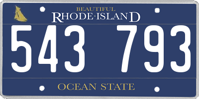 RI license plate 543793