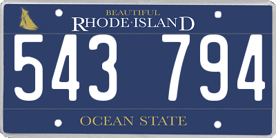 RI license plate 543794