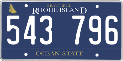 RI license plate 543796