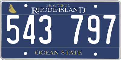 RI license plate 543797