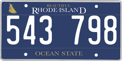 RI license plate 543798