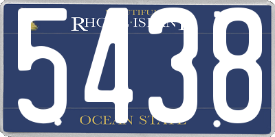 RI license plate 5438