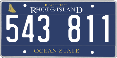 RI license plate 543811