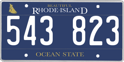 RI license plate 543823