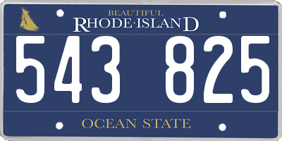 RI license plate 543825