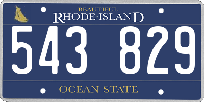 RI license plate 543829