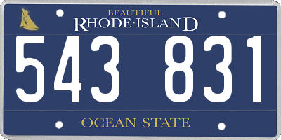 RI license plate 543831
