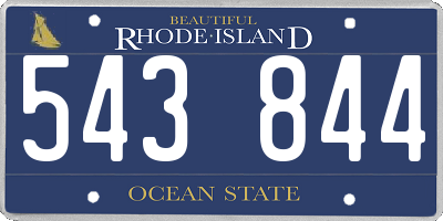 RI license plate 543844
