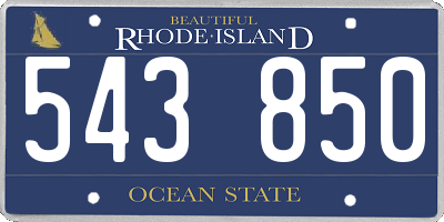 RI license plate 543850