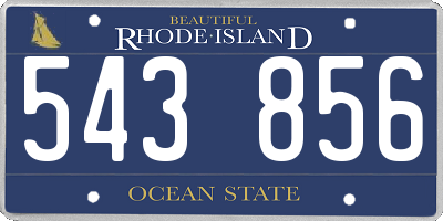 RI license plate 543856