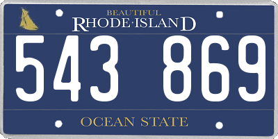 RI license plate 543869