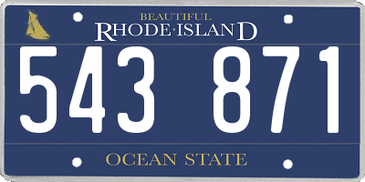 RI license plate 543871