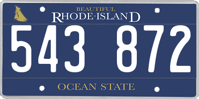 RI license plate 543872