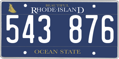 RI license plate 543876