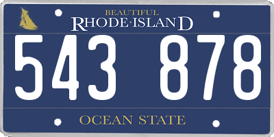 RI license plate 543878