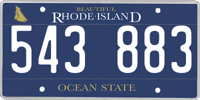 RI license plate 543883
