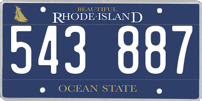 RI license plate 543887