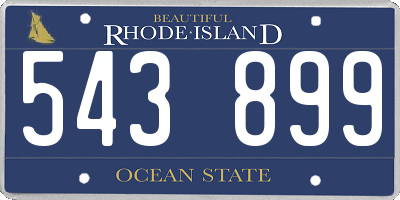 RI license plate 543899