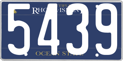 RI license plate 5439