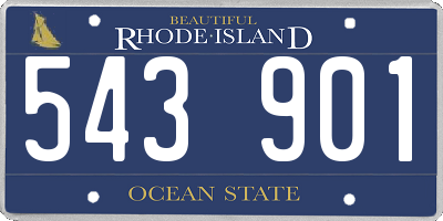 RI license plate 543901